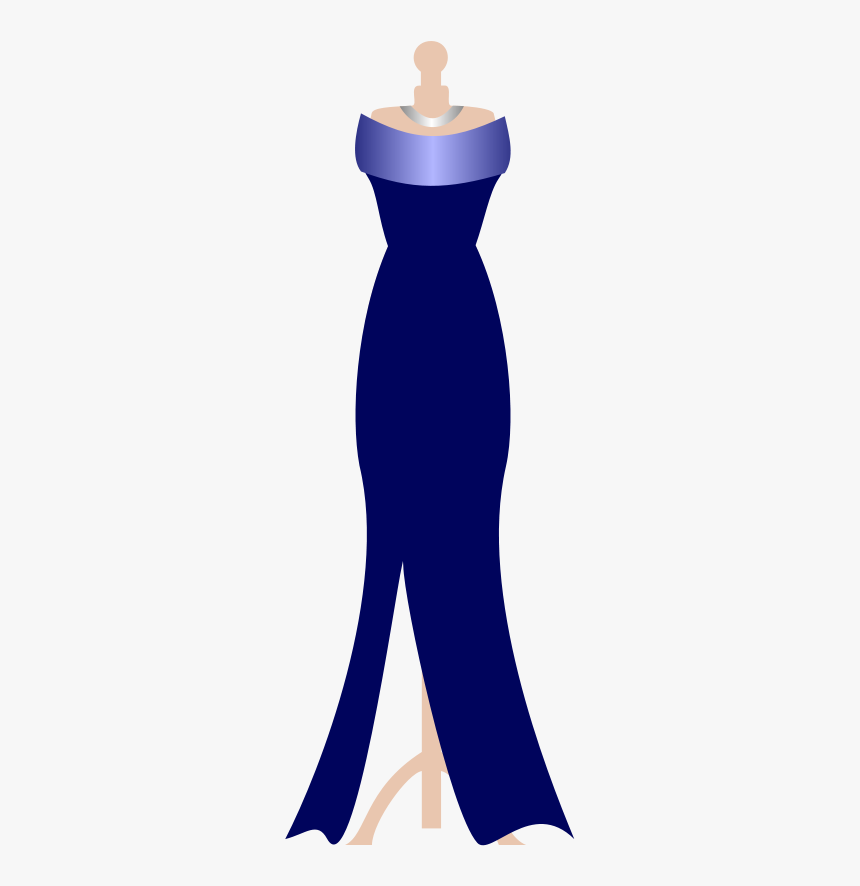 Formal Navy Dress Svg Clip Arts - Navy Dress Clipart, HD Png Download