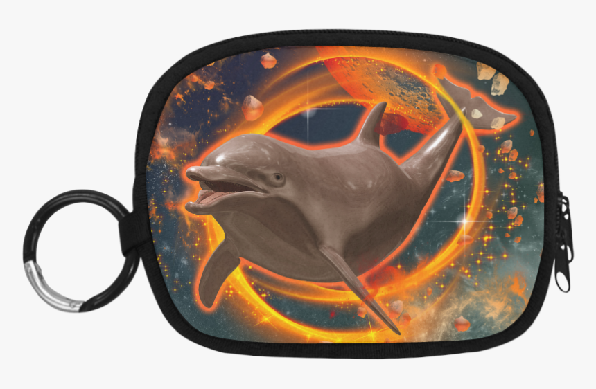Jumping Dolphin Coin Purse - Dolphin On Fire, HD Png Download