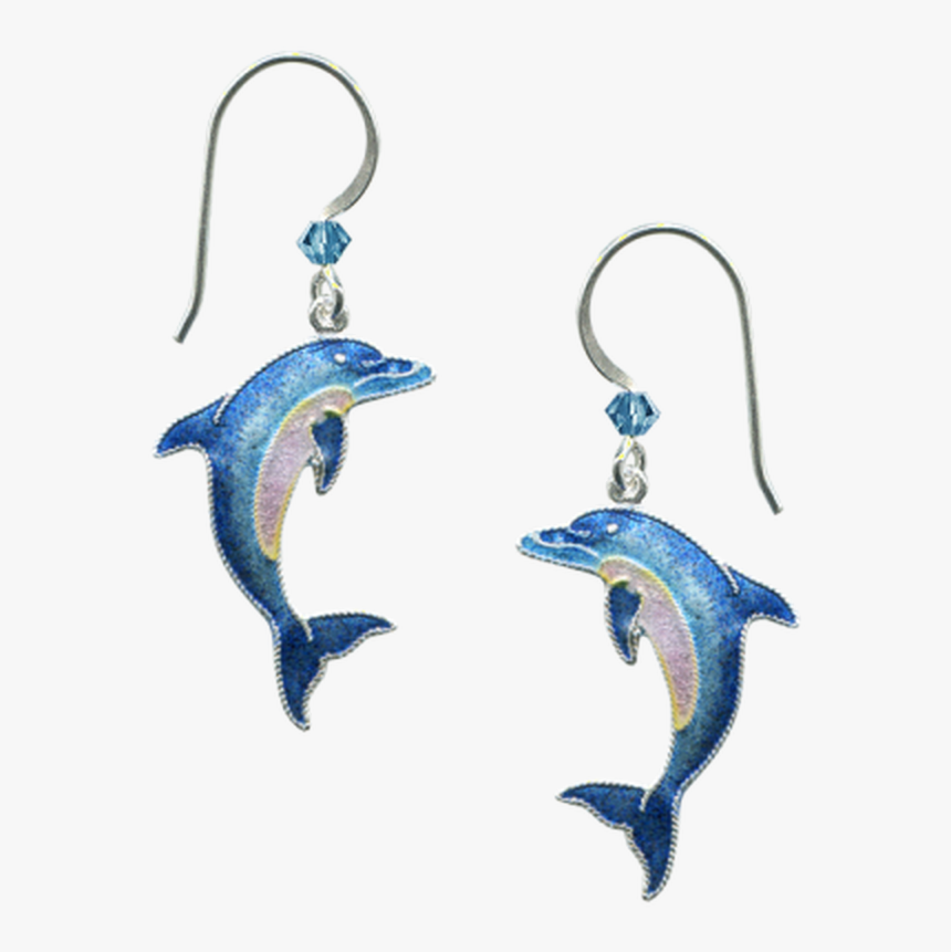 Dolphin Cloisonne Wire Earrings - Earrings, HD Png Download