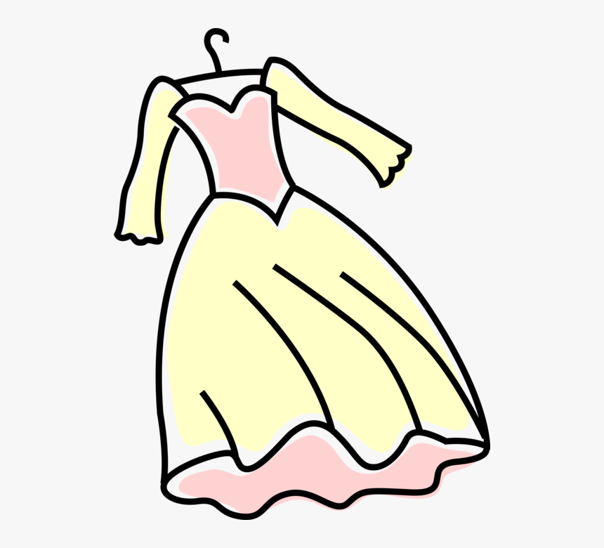 Vector Illustration Of Bride S Wedding Dress Or Gown, HD Png Download