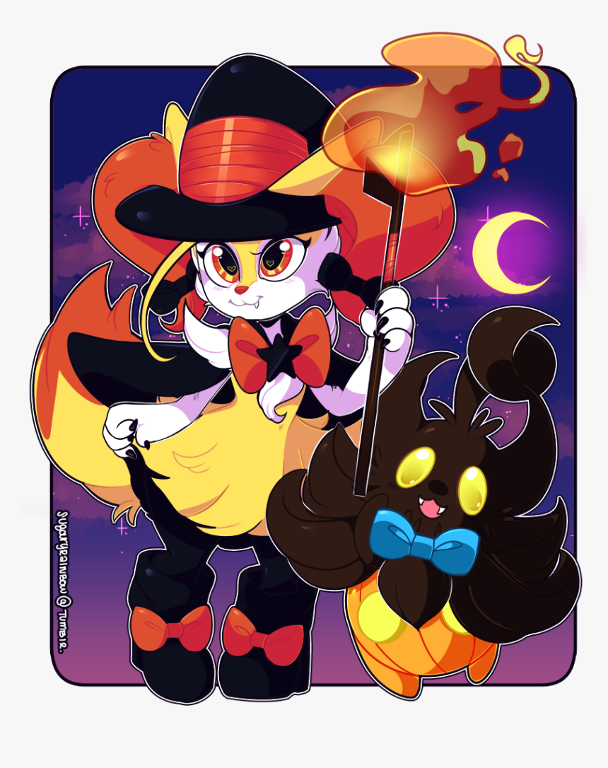 Pokemon Braixen Halloween Fan Art, HD Png Download