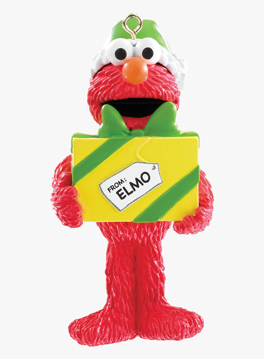 2017 Elmo With Present - Elmo Ornament, HD Png Download