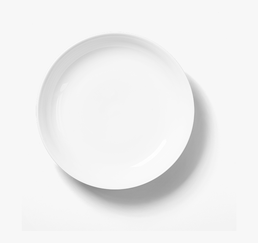 Dish Plate Tableware White Circle Free Transparent - Plate, HD Png Download