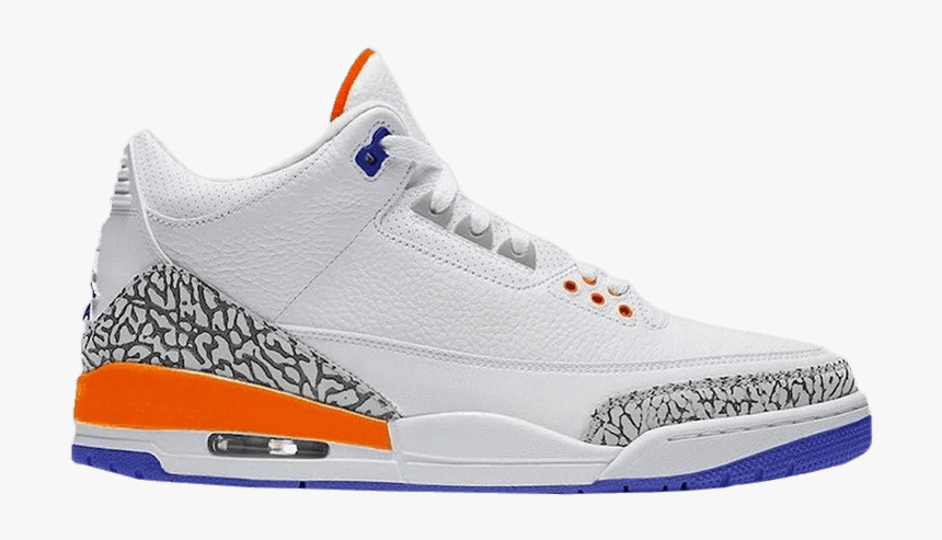 Jordan Retro 3 White Orange, HD Png Download