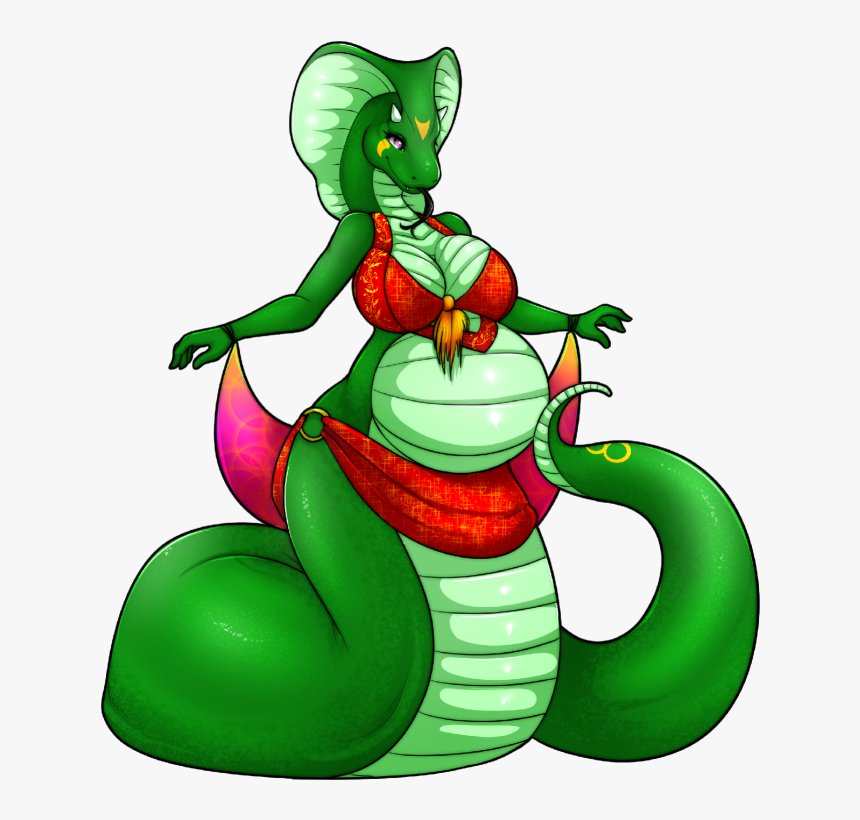 A Sensual Slither - Female Lizard Pregnant Scalie, HD Png Download