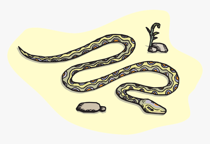 Snake Sand Rocks Free Photo - Desert Snake Clipart, HD Png Download