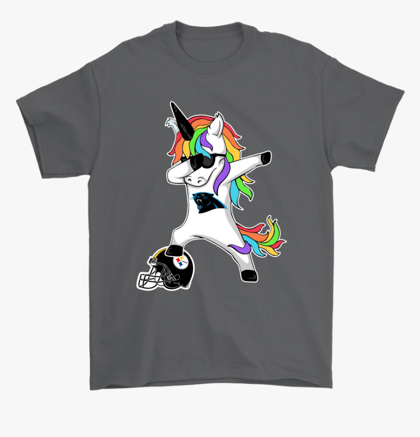 Football Dabbing Unicorn Steps On Helmet Carolina Panthers - Ravens Football Helmet Shirt, HD Png Download