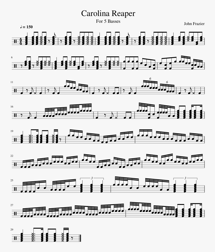 Runaway Baby Drum Sheet Music, HD Png Download