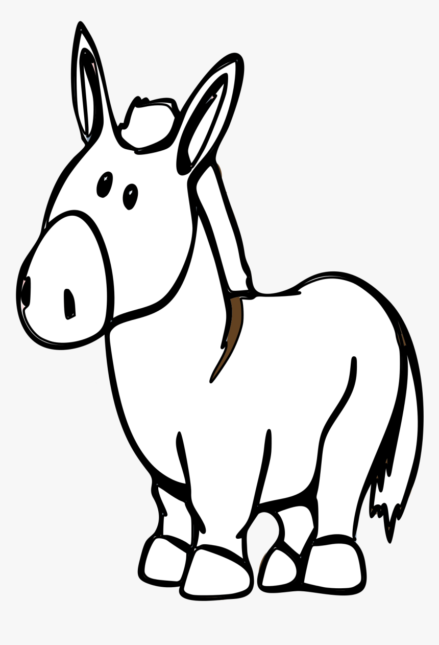 Donkey Clipart Black And White, HD Png Download