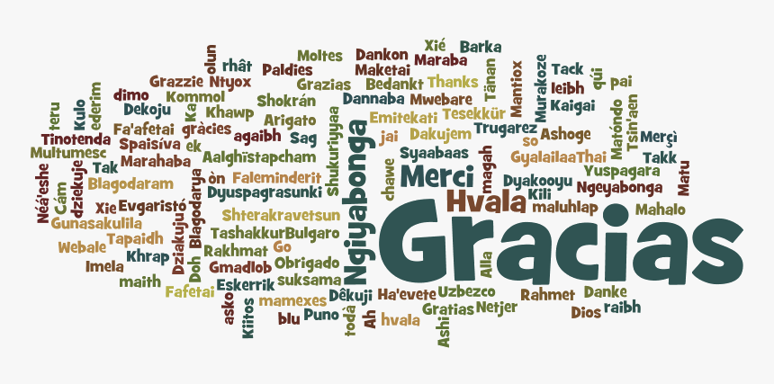 Text,font,line - Gracias En Todos Los Idiomas Png, Transparent Png