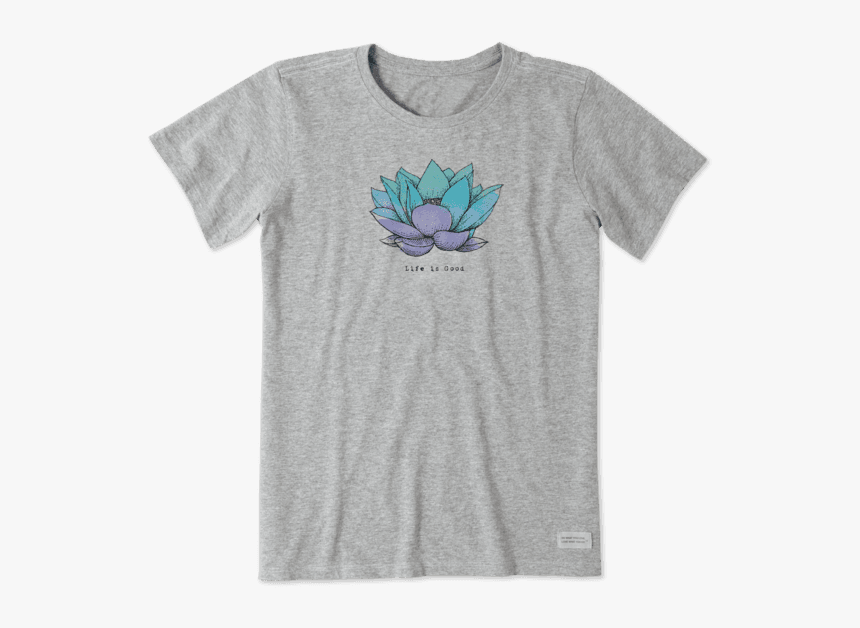 Women S Lotus Flower Engraved Crusher Tee - T Shirt Life Is Good, HD Png Download