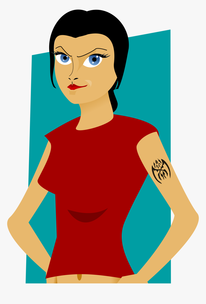 Girl With Tattoo Clip Arts - Economic Freedom Of Women, HD Png Download