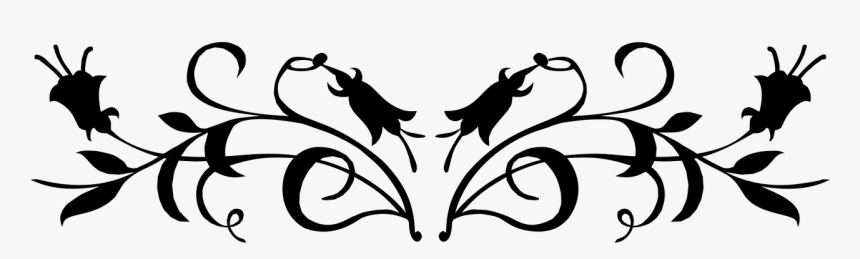 Flourish Floral Decorative Free Picture - Black And White Clipart Design, HD Png Download