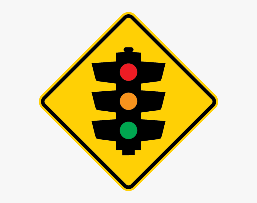 Anz Traffic Lights Ahead Sign - Winding Right Road Signs, HD Png Download