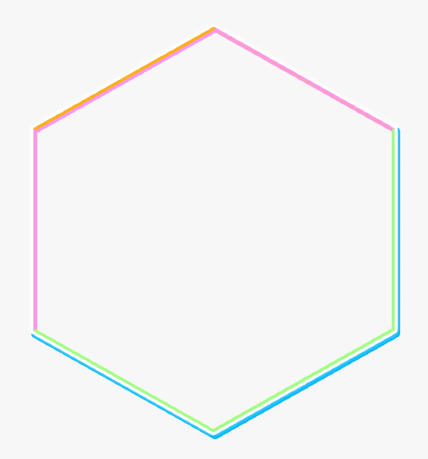 #hexagon #colorful #border #abstract #lines #geometry - Parallel, HD Png Download