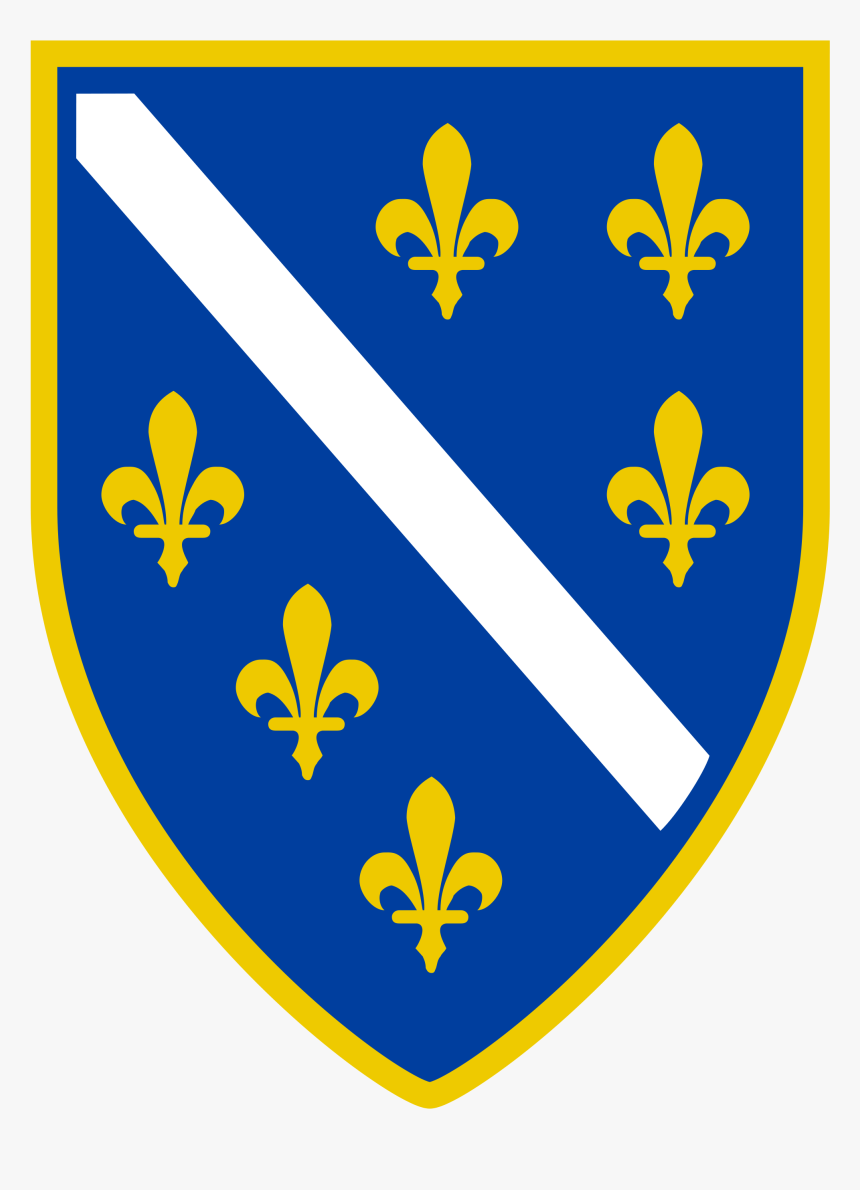 Fleur De Lis Shield Logo - Bosnian Coat Of Arms, HD Png Download