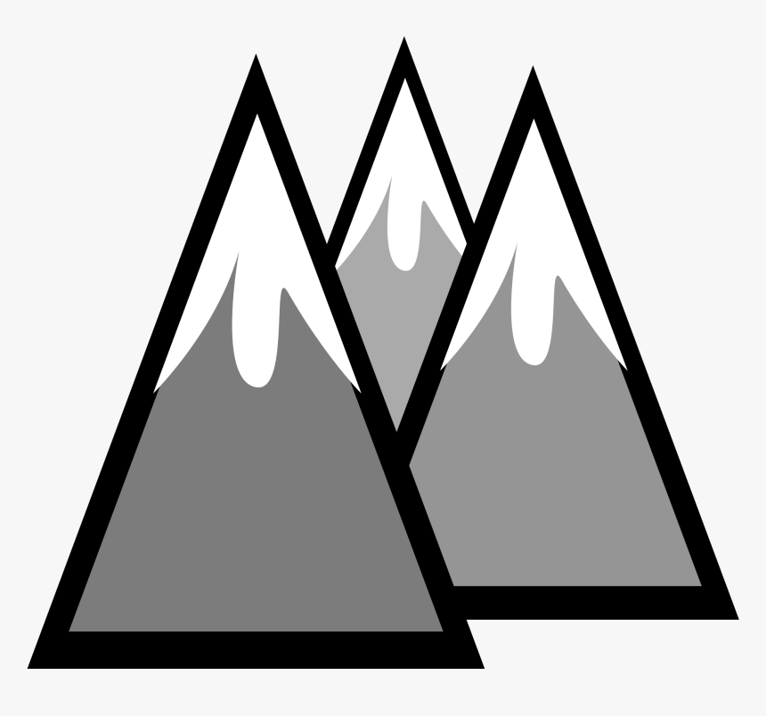 Snowcapped Mountains Clip Arts - Snow Capped Mountain Clipart, HD Png Download