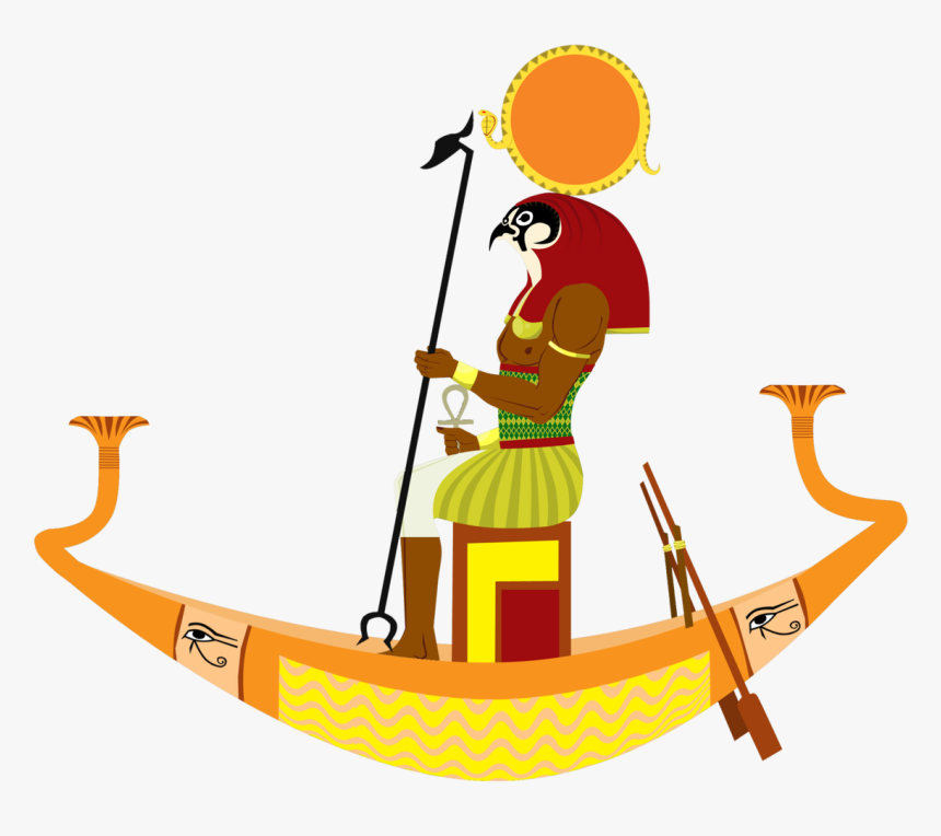 Ancient Egypt Clip Art - Ra Egyptian God Boat, HD Png Download
