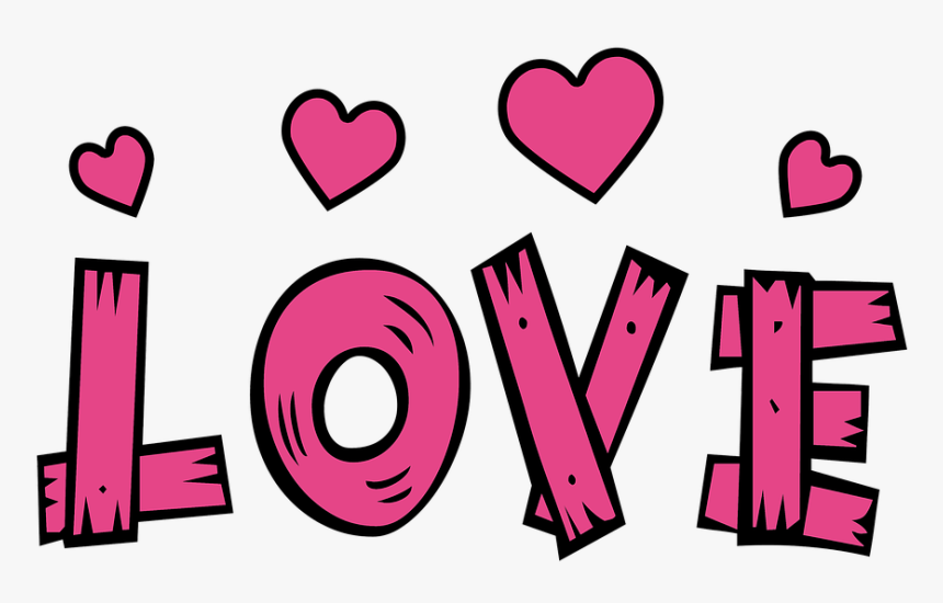Text, Love, Hearts, Pink, Love Heart, Valentine - Text Love Png, Transparent Png