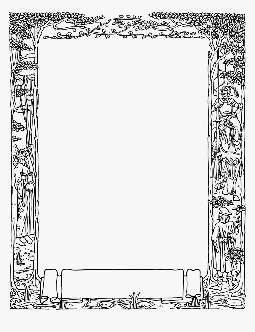 Frame Big Image Png - Medieval Art Border Png, Transparent Png