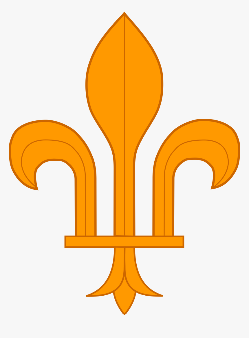 Transparent Fleur De Lis Clipart - Flor De Lis Naranja, HD Png Download