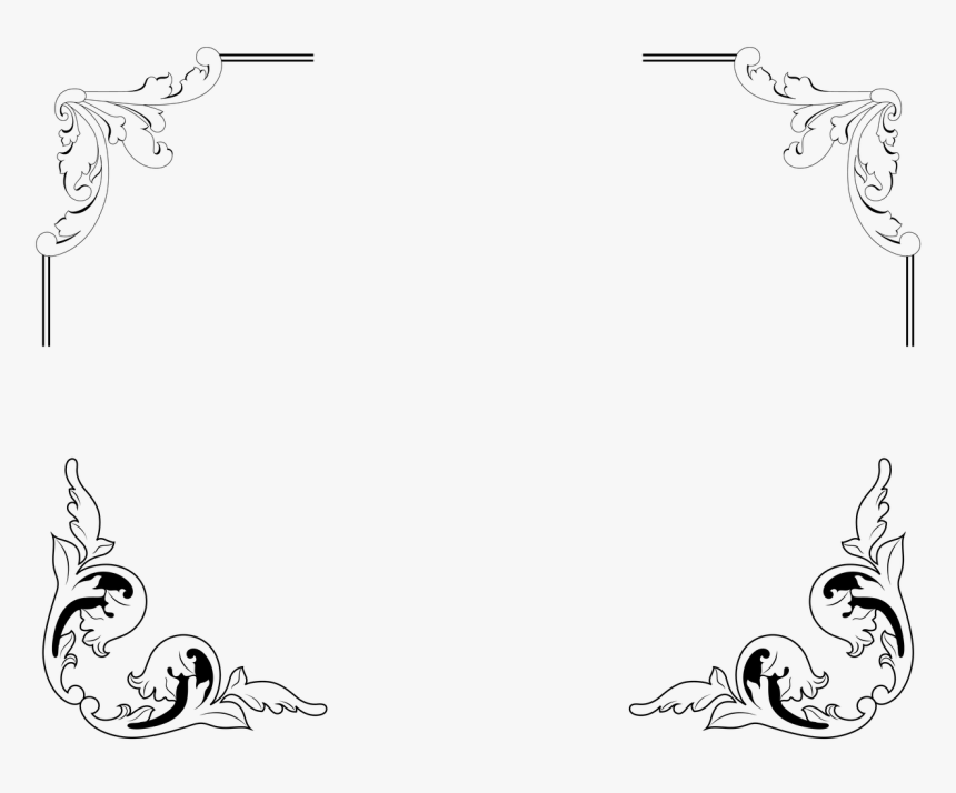 Victorian Border Frame Free Picture - Border Frame Art, HD Png Download