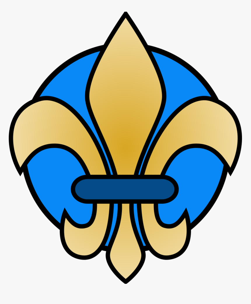 Filefleur De Lis Gold - Fleur De Lis Blue Gold, HD Png Download