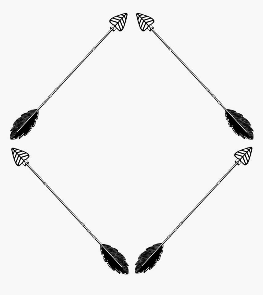 Black Arrow Diamond - Line Art, HD Png Download