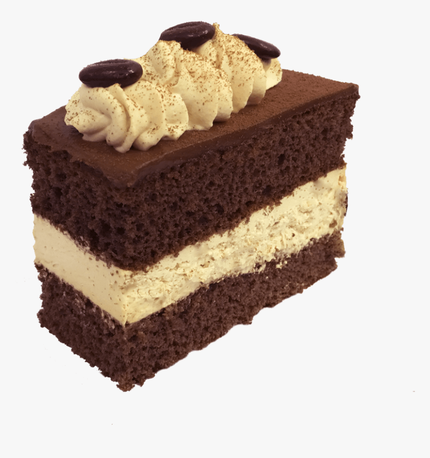 Sponge-cake - Mocha Cake Slice Png, Transparent Png