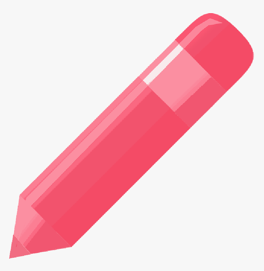 Pencil, Clipart, Pen, Orange, Red, Eraser, Graphic Eraser, HD Png