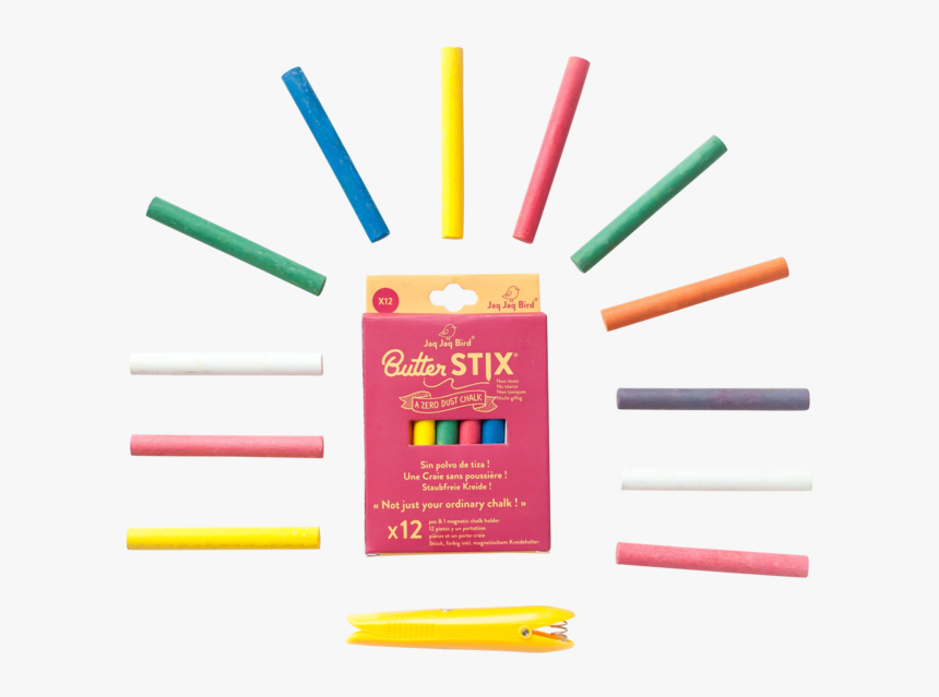 Butterstix No-dust Chalk & Holder - Sidewalk Chalk, HD Png Download