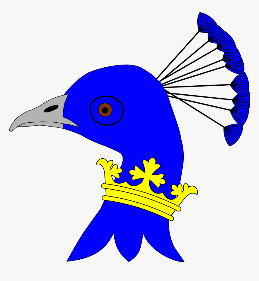 Heraldic Peacock , Png Download - Peacock Heraldry, Transparent Png