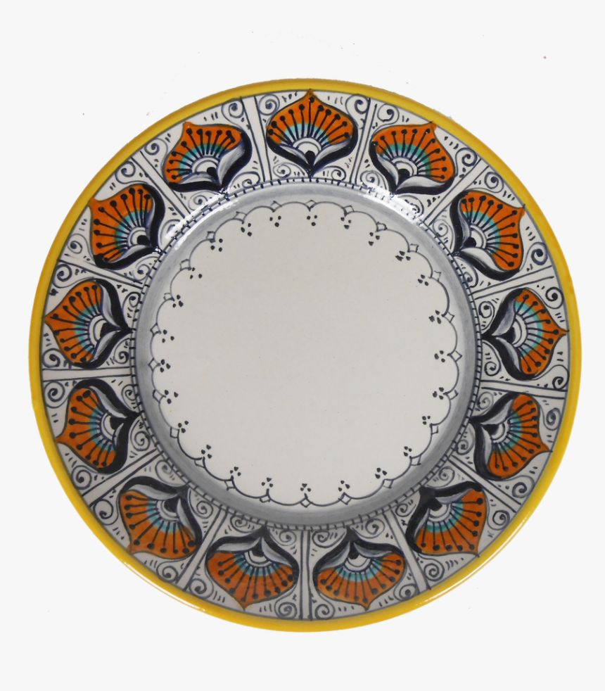 Salad Plate Peacock Pattern - Plate, HD Png Download