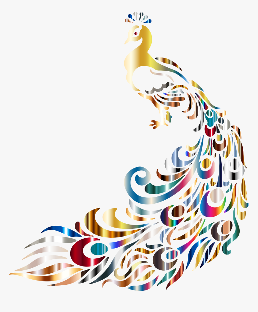 Chromatic Peacock 3 No Background Clip Arts - Png Transparent Background Peacock, Png Download