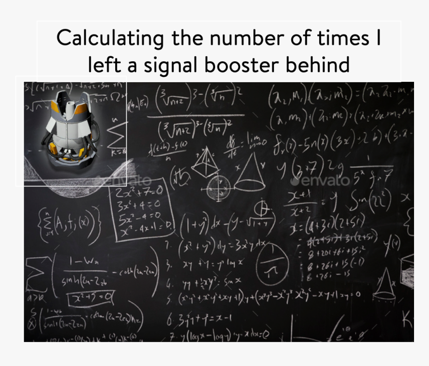 Equations On A Blackboard, HD Png Download