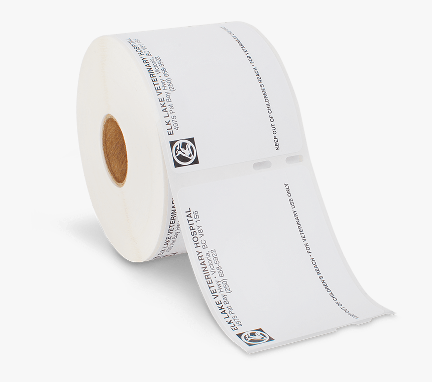 Elk Lake Vet - Pre Printed Logo Thermal Labels, HD Png Download