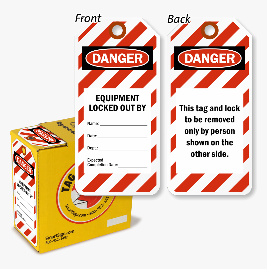 Danger Equipment Locked Out Tag In A Box With Fiber - Household Supply, HD Png Download