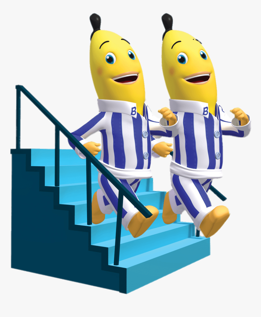 Bananas In Pyjamas Walking Down The Stairs Animated Bananas In