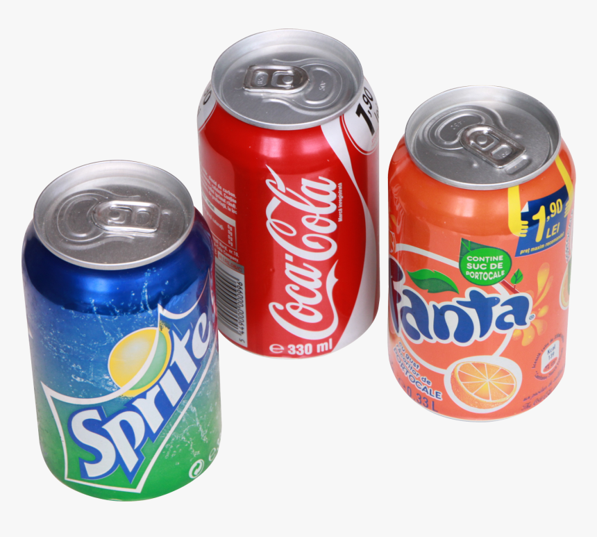 Soda Cans Cola Fanta Sprite Png Image - Soft Drink Can Png, Transparent Png