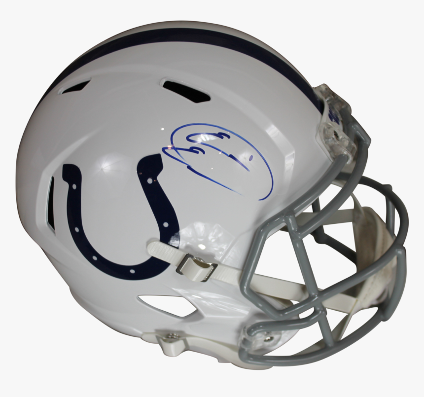 Eric Ebron Autographed Colts Speed Proline Helmet W/beckett - Face Mask, HD Png Download