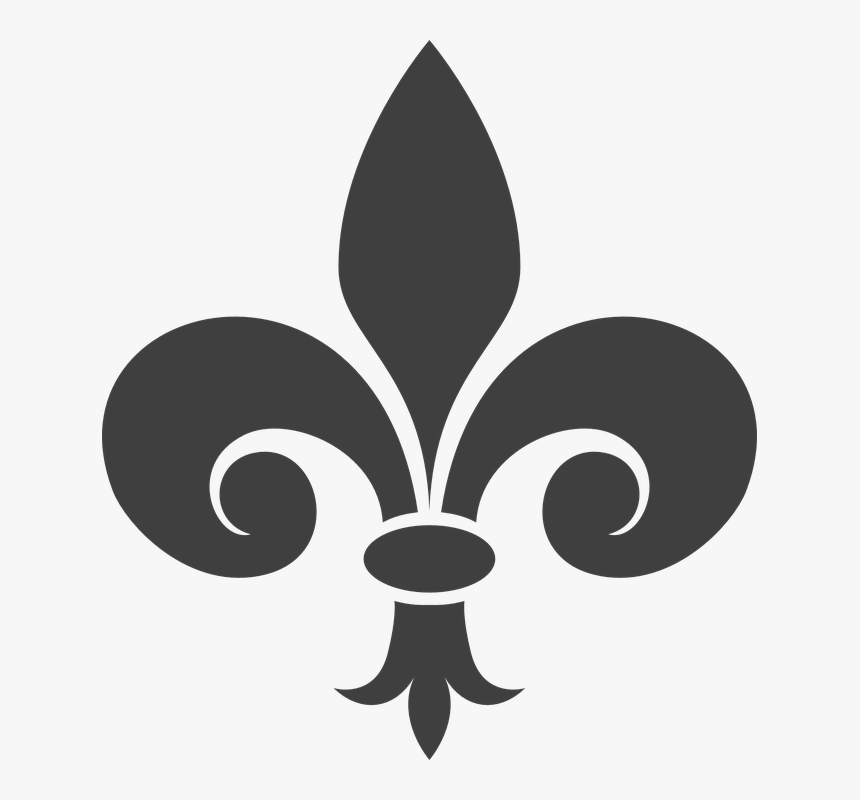 Fleur De Lis, Heraldry, Gray, Symbol, Fence - Flor De Lis Png, Transparent Png