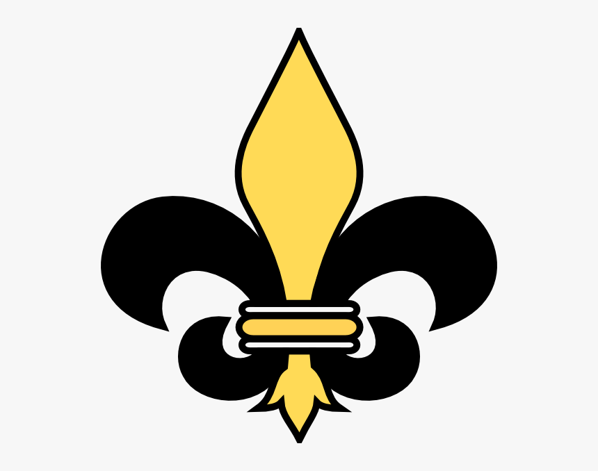 Fleur De Lis Outline - Gold Fleur De Lis Clip Art, HD Png Download