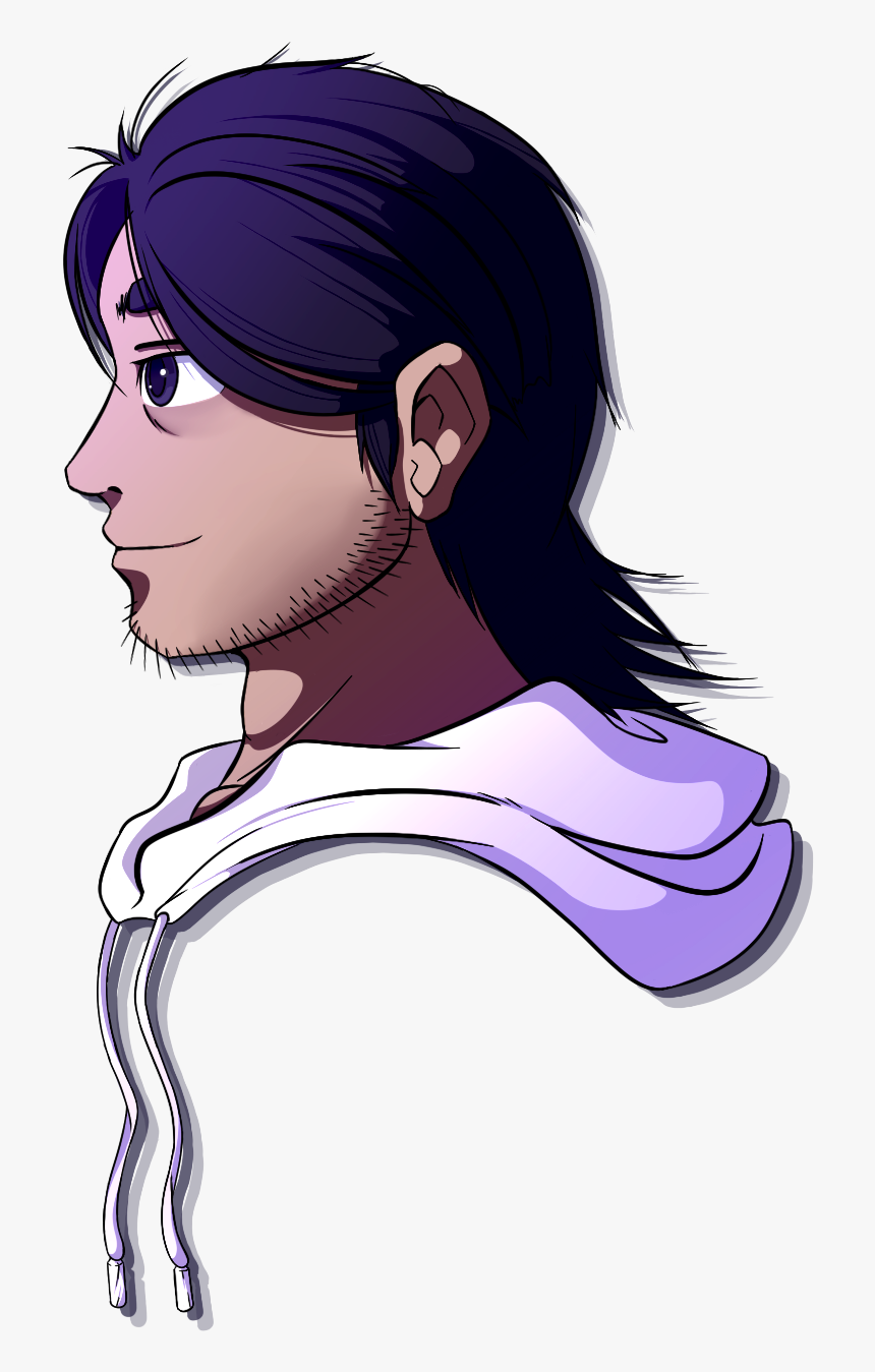 Chin Drawing Side View Transparent Png Clipart Free - Digital Side Portraits, Png Download