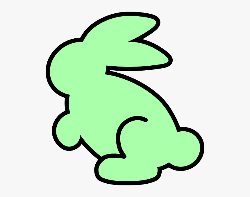 Soft Green Bunny Svg Clip Arts - Easy Simple Bunny Drawing, HD Png Download