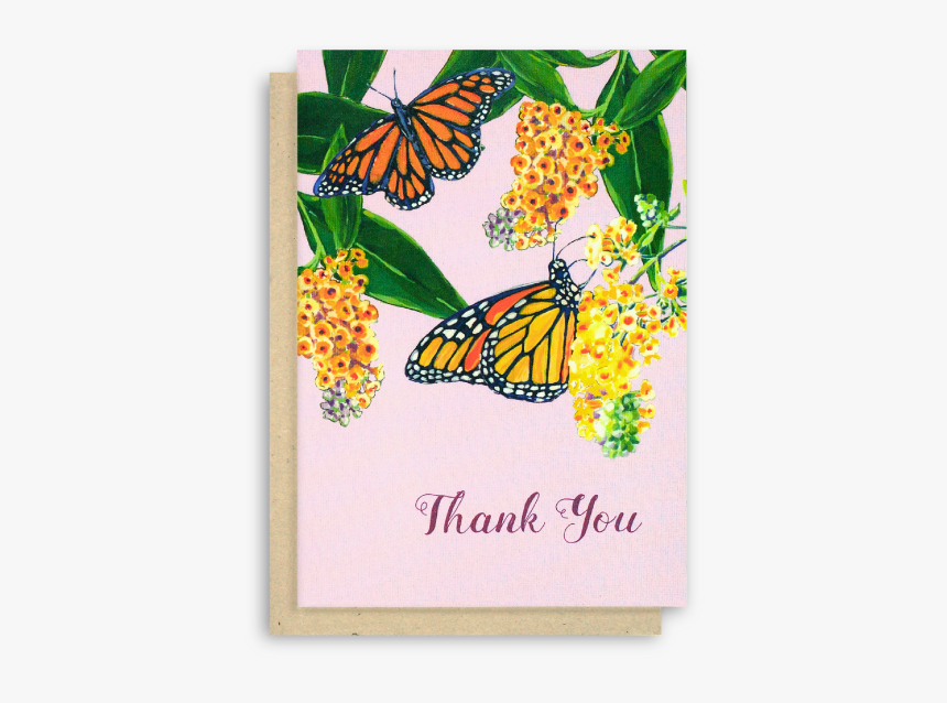 Thank You Cards With Butterflies, HD Png Download
