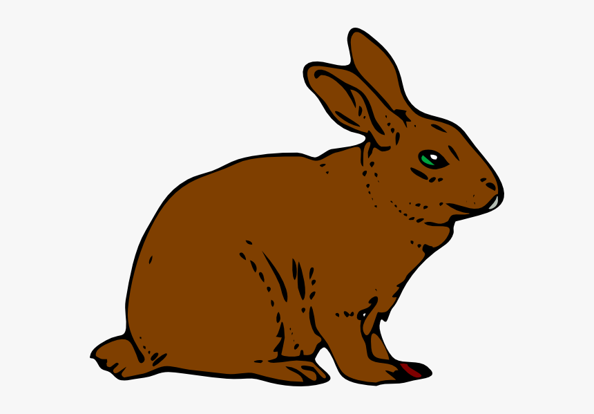 Brown Rabbit Clipart - Khargosh Black And White, HD Png Download