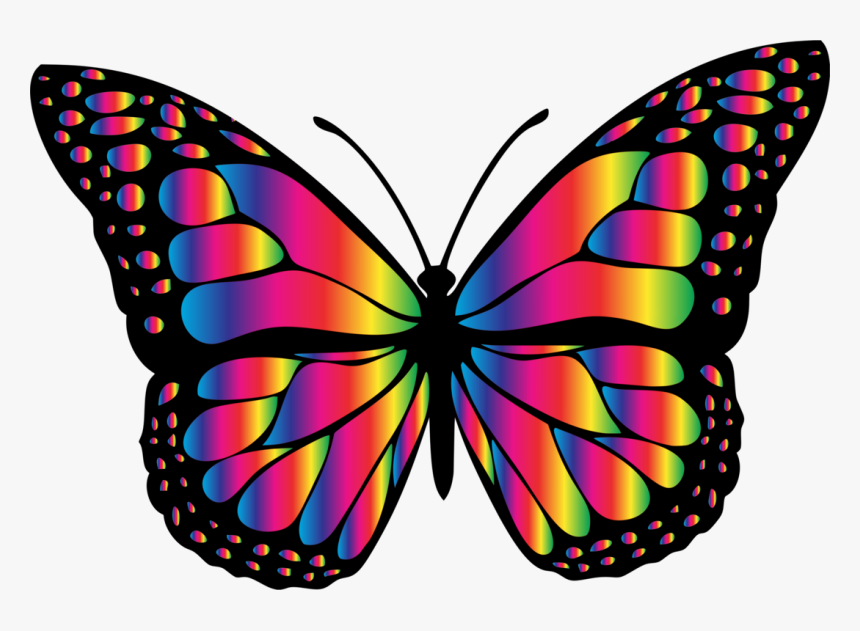 Monarch Clipart Butter Fly Grey Butterfly Clipart, HD Png Download