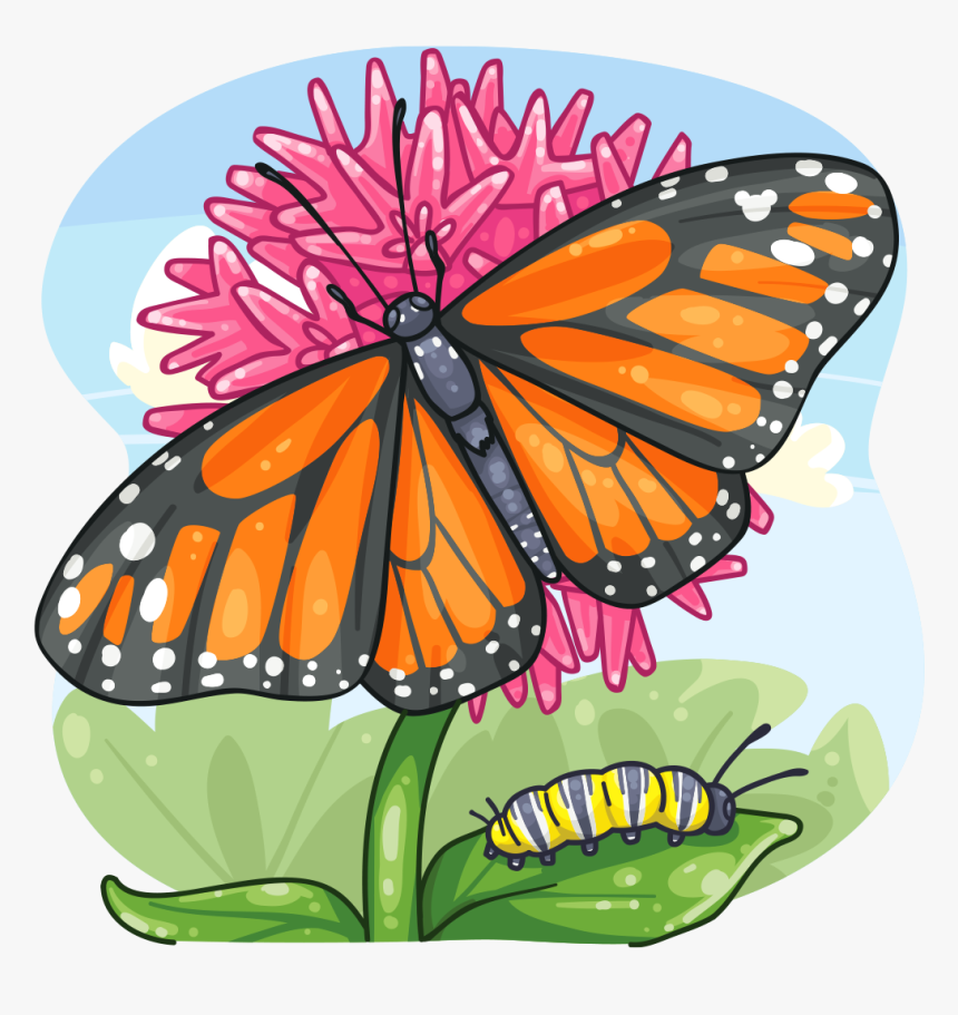 Golden Monarch Butterfly, HD Png Download