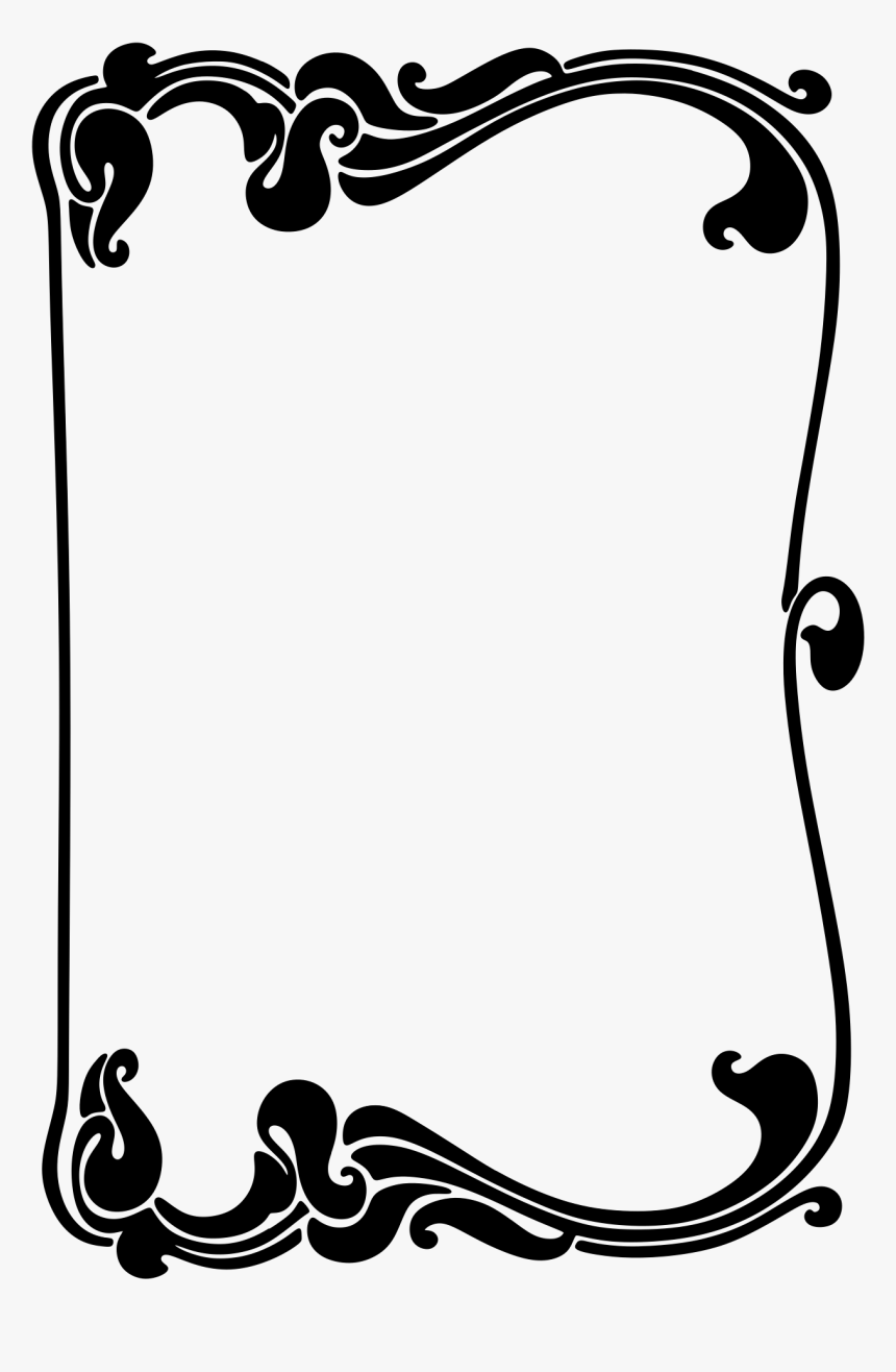 Decorative Art Nouveau Border, HD Png Download