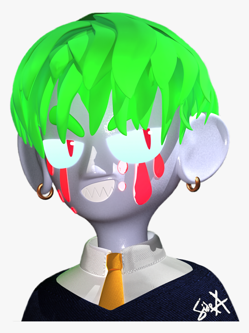#itsoktocry #tumblr #blood #animated #art #3d #green - Charm School Reject Side, HD Png Download